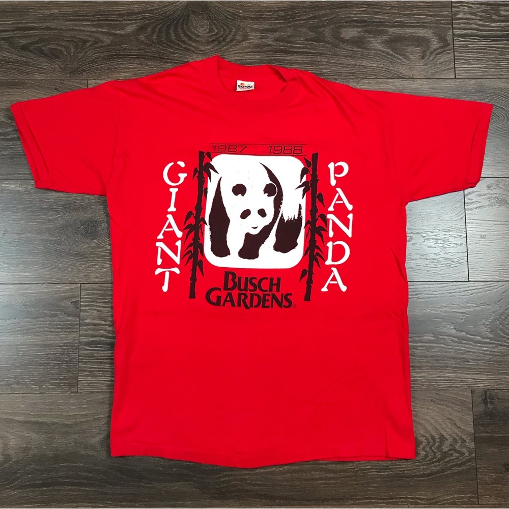 Busch Gardens Tampa Bay Florida Adults Vintage Giant Panda Roller Coaster Shirt